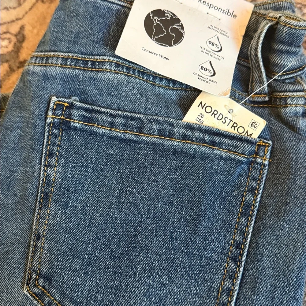 NEW NWT BP Wide Leg Jean size 26 medium wash